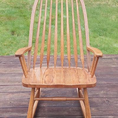 Wooden Rocking Chair Made From Oak
