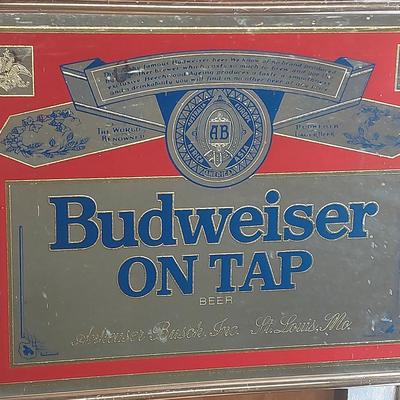 Budweiser Beer Mirror c. 1998