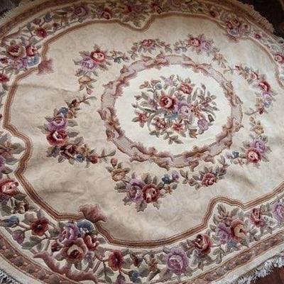 Royal Palace Handmade Oval Rug 100% Wool 