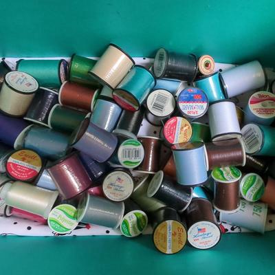 Large Bucket Of Thread Spools