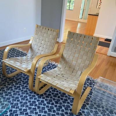 Vintage 70s Aalto webbed chairs