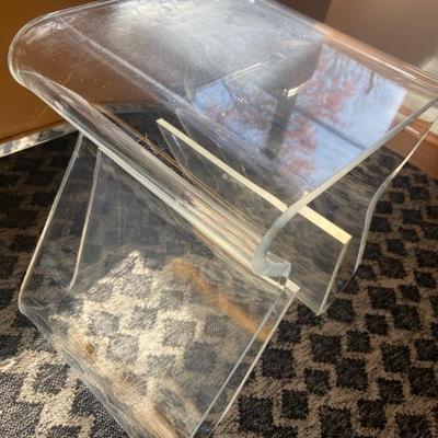 Umbra acrylic table/stool
