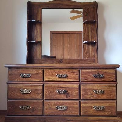 Dresser and Curio Mirror 