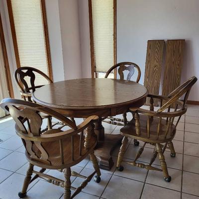 Solid Oak Table and Chairs