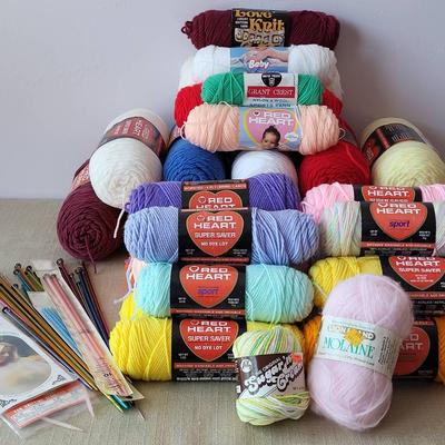 Yarn Stash and Knitting Needles