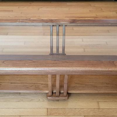Oak and Glass Coffee Table