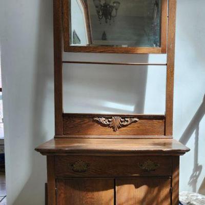 Antique wash basin cabinet 