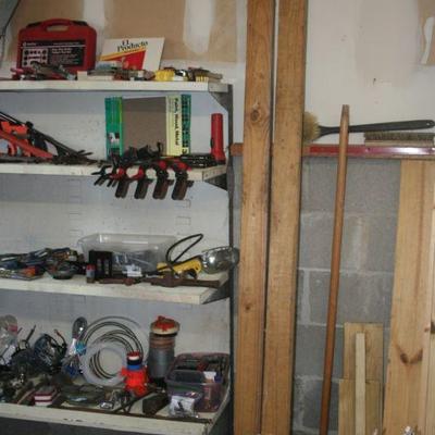 Assortment garage tools