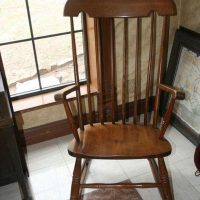 Vintage Oak spindle back rocking chair;