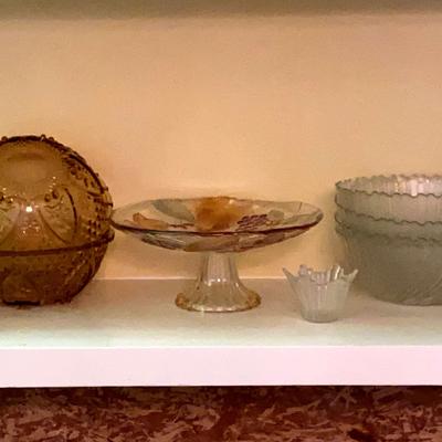 Beautiful Glass Serving Pieces 