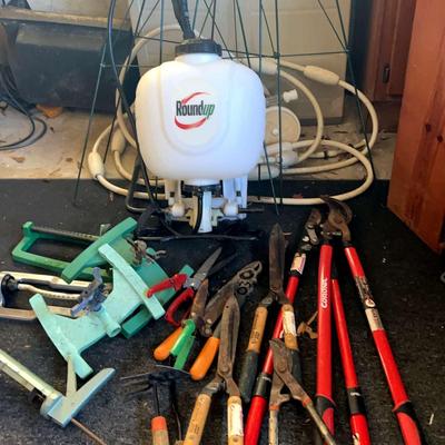 Hand Tools And Polaris Pool Robot With Pool Chemicals