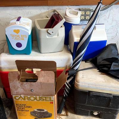 Coolers And Kodak Slide Projector