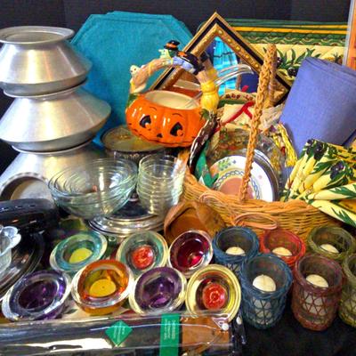 Kitchen Ware Including Place Mats,  Candles 