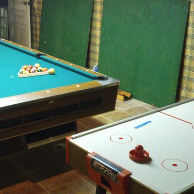 Pool Table & Brunswick "Challenger" Air Hockey Table 