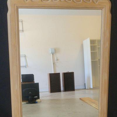 Light Wood Framed Mirror