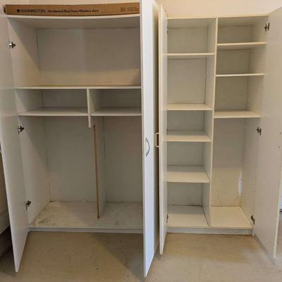 Two Garage Storage Cabinets (Particle Board)