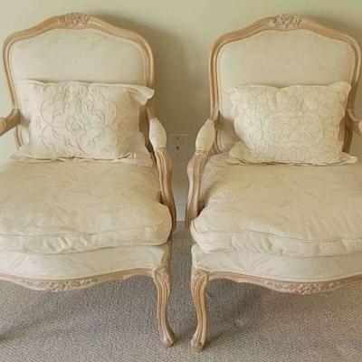 Pair of Louis XV Style Upholstered Chairs
