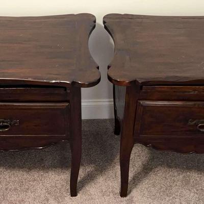 Two Wooden Nightstands 