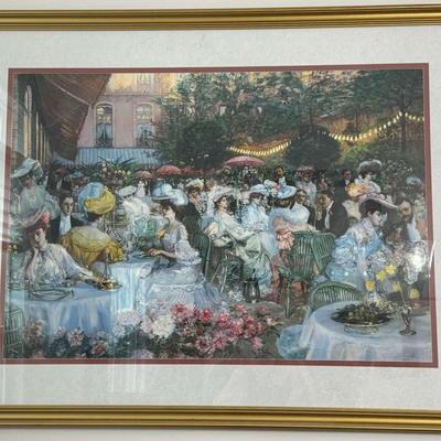 “Dinner At The Ritz Hotel In Paris” Framed Print by Pierre Georges Jeannoit