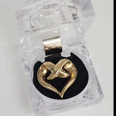 14kt Yellow Gold Heart Pendant 3 Grams