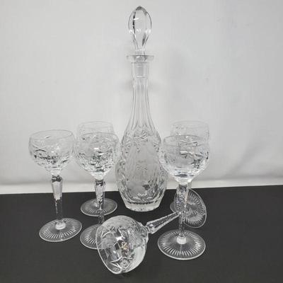 Crystal Decanter & Glasses