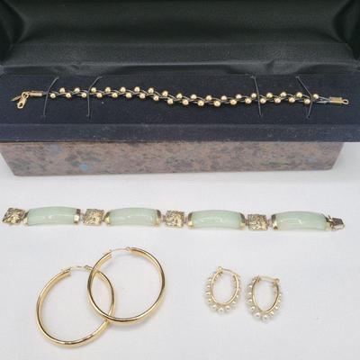 14k Jadeite, Pearl