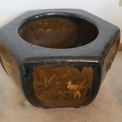 Large Hexagon Handmade Clay Pot