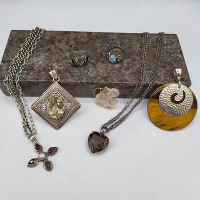 Sterling with Gemstones