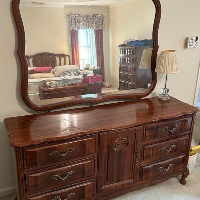 Master Bedroom Set - Dresser, Mirror, Chest, Nightstands, Bed Frame, Mattress & Box Spring 