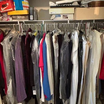 HUGE Selection of Clothing and Shoes! Ladies - L/XL Tops & 14/16 Bottoms. Men M/L Tops & 36 Bottoms. 