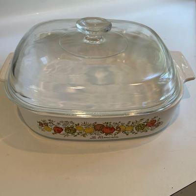 Vintage Corning Ware Dish w/ Glass Lid 