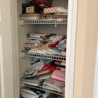 Great selection of linens - blankets, towels, tablecovers and more. 
