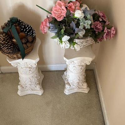 Multiple Pedestals and Flower Displays 