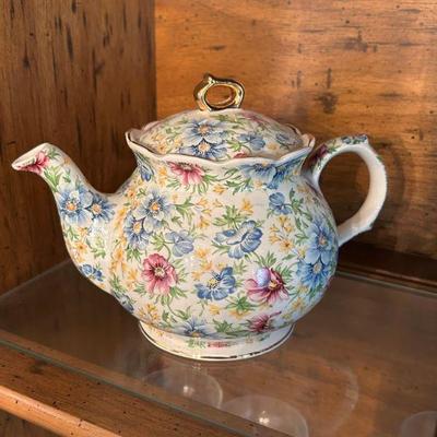 Windsor Chelsea Spring Blue Chintz Teapot 