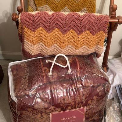 Quilts and Quilt Rack 