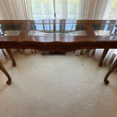 Glass Top Console Table 