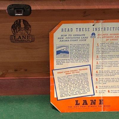 Lane Vintage Art Deco Cedar Lined Blanket Chest 