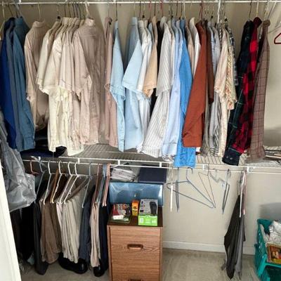 HUGE Selection of Clothing and Shoes! Ladies - L/XL Tops & 14/16 Bottoms. Men M/L Tops & 36 Bottoms. 