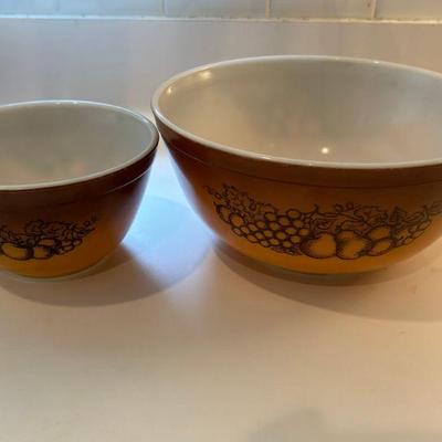Pyrex Old Orchard Mixing Bowls 