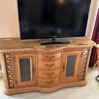 Gorgeous MCM Wood Credenza and Flat Screen TV 