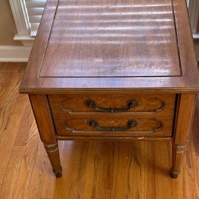 MCM Side Accent Table w/ Single Deep Drawer 