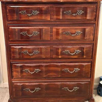 Master Bedroom Set - Dresser, Mirror, Chest, Nightstands, Bed Frame, Mattress & Box Spring 