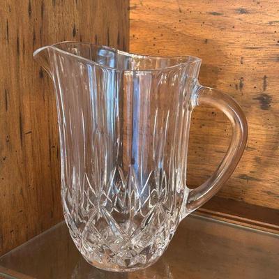 Vintage Crystal Water Pitcher 