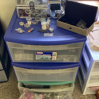 Beads & Jewelry Making Supplies: Beads, Chains, Rhinestones, Tools, Earring Backs, Storage Drawers