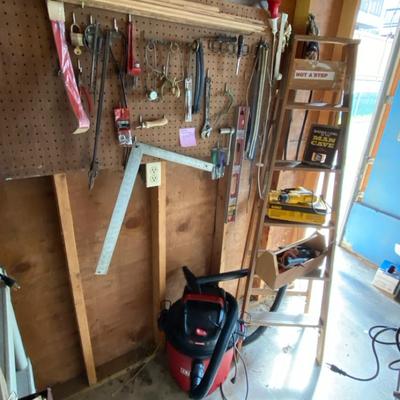 Craftsman Shop Vac, Ladder, DeWalt Drill & Hand Tools