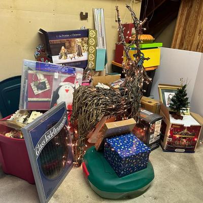 Holiday Mystery Lot With Light Up Reindeer And More