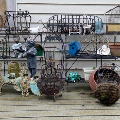 Outdoor Decorative Yard Art, Planters, Plant Stands & More