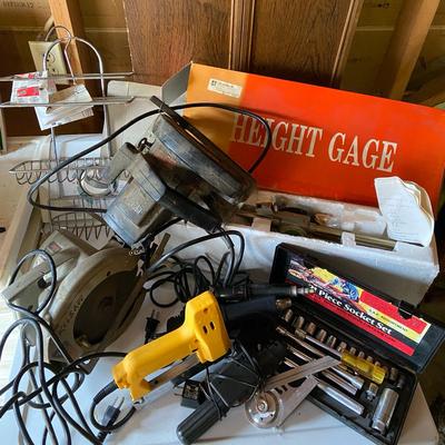 Skilsaws, Height Gage, Socket Set, Stapler, Heat Gun