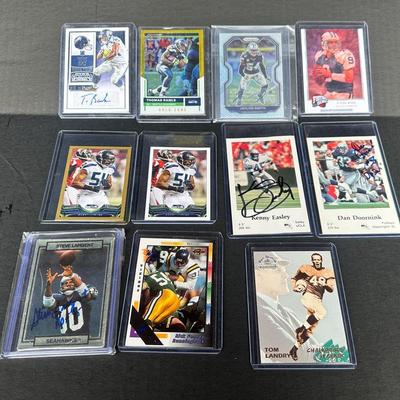Football Trading Cards Including Signed Kenny Easley And Signed Steve Largent