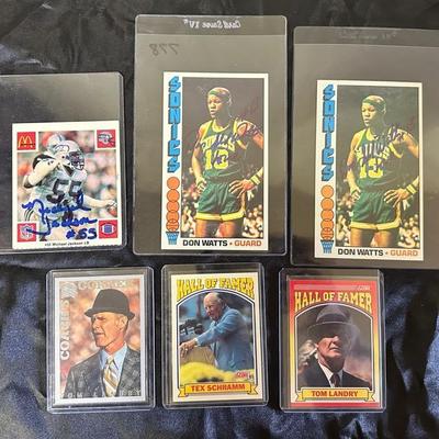 Football Trading Cards Including Signed Michael Jackson #55 Seahawks Card